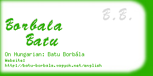 borbala batu business card